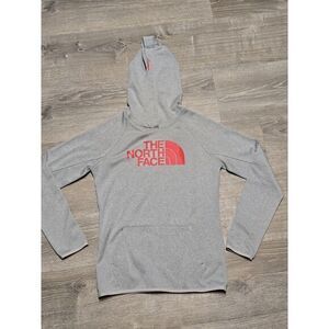 The North Face Women's Gray Red Big Logo Pullover Hoodie Size S/P‎